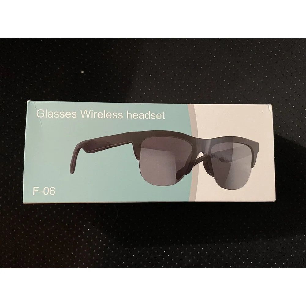 Wireless Smart Glasses Model F-06 Black New Wireless Headset, Ultraviolet-proof